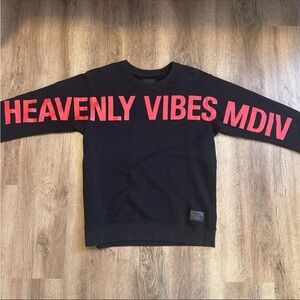 Men's Black and Red Crewneck Sweater